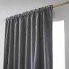 Rideau galon fronceur 140x260 cm Occultant + polaire BJORN Titane