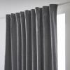 Rideau galon fronceur 140x260 cm Occultant + polaire BJORN Titane