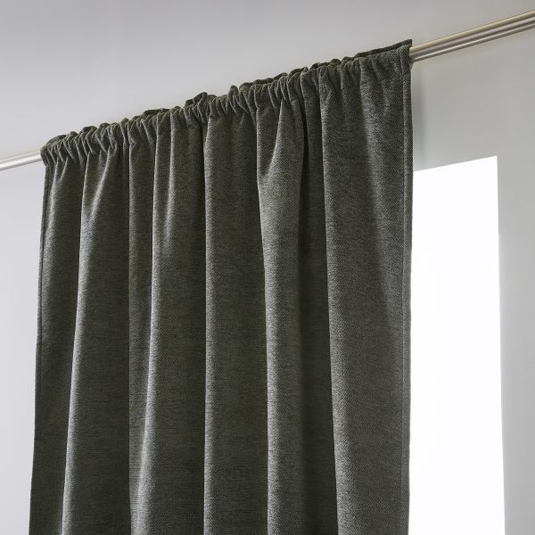 Rideau galon fronceur 140x260 cm Occultant + polaire BJORN Romarin