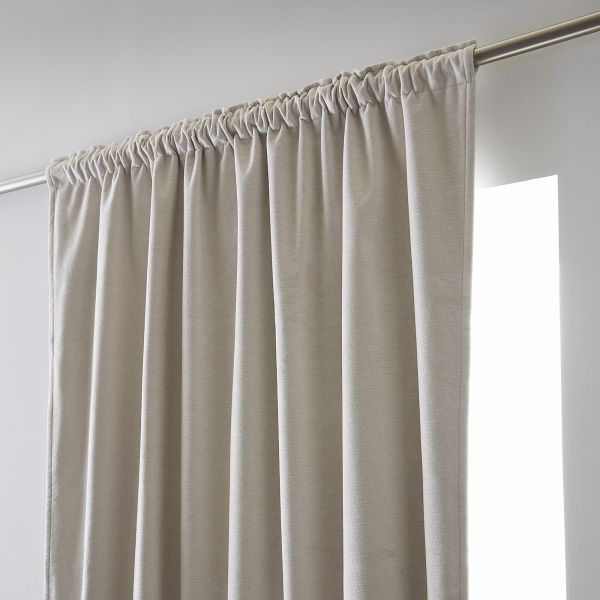 Rideau galon fronceur 140x260 cm Occultant + polaire BJORN Pampa
