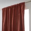 Rideau galon fronceur 140x260 cm Occultant + polaire BJORN Terracotta