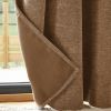 Rideau galon fronceur 140x260 cm Occultant + polaire BJORN Camel