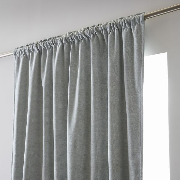 Rideau galon fronceur 140x260 cm Occultant + polaire BJORN Eucalyptus
