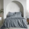 Housse de couette 240x220 cm Lyocell uni LYSANDRE Stone