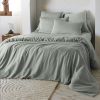 Housse de couette 240x220 cm Lyocell uni LYSANDRE Lichen