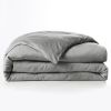 Housse de couette 260x240 cm Lyocell uni LYSANDRE Granit