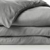 Housse de couette 260x240 cm Lyocell uni LYSANDRE Granit