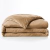 Housse de couette 260x240 cm Lyocell uni LYSANDRE Camel