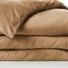 Housse de couette 260x240 cm Lyocell uni LYSANDRE Camel