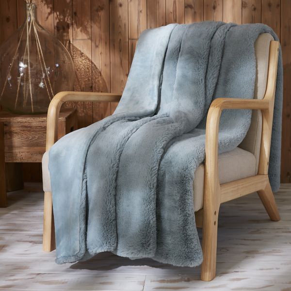 Plaid 140x200 cm Polyester SVEN Bleu arctique