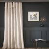 Rideau ajustable + 8 anneaux pince 140x270 cm Slub SIXTINE Pampa