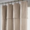 Rideau ajustable + 8 anneaux pince 140x270 cm Slub SIXTINE Pampa