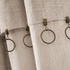 Rideau ajustable + 8 anneaux pince 140x270 cm Slub SIXTINE Pampa