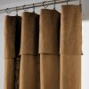 Rideau ajustable + 8 anneaux pince 140x270 cm Slub SIXTINE Camel