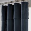 Rideau ajustable + 8 anneaux pince 140x270 cm Slub SIXTINE Minuit