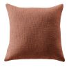 Coussin déhoussable 45x45 cm Slub SIXTINE Terracotta