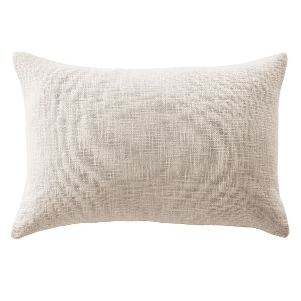Coussin déhoussable 40x60 cm Slub SIXTINE Pampa