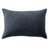 Coussin déhoussable 40x60 cm Slub SIXTINE Minuit