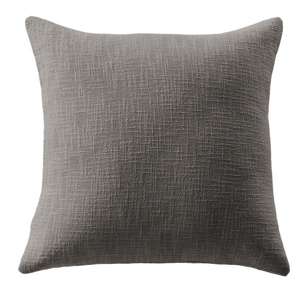 Coussin déhoussable 60x60 cm Slub SIXTINE Ardoise