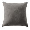 Coussin déhoussable 60x60 cm Slub SIXTINE Ardoise