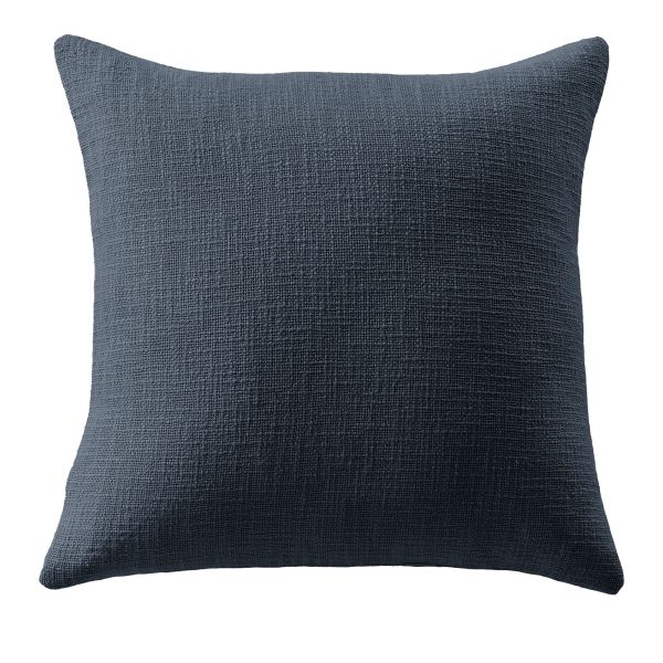 Coussin déhoussable 60x60 cm Slub SIXTINE Minuit