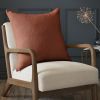 Coussin déhoussable 60x60 cm Slub SIXTINE Terracotta