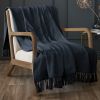Plaid 180x220 cm Slub SIXTINE Minuit