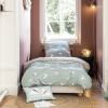 Parure de lit (Housse de couette + 2 Taies d'oreiller) 240x220 cm Coton imprimé PETITS PAPIERS