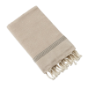 Fouta avec franges 100x200 cm Coton tissé teint ULYSSE Ficelle