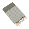 Fouta avec franges 100x200 cm Coton tissé teint MARIN Nénuphar