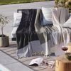Fouta avec franges 100x200 cm Coton tissé teint MARIN Ebène