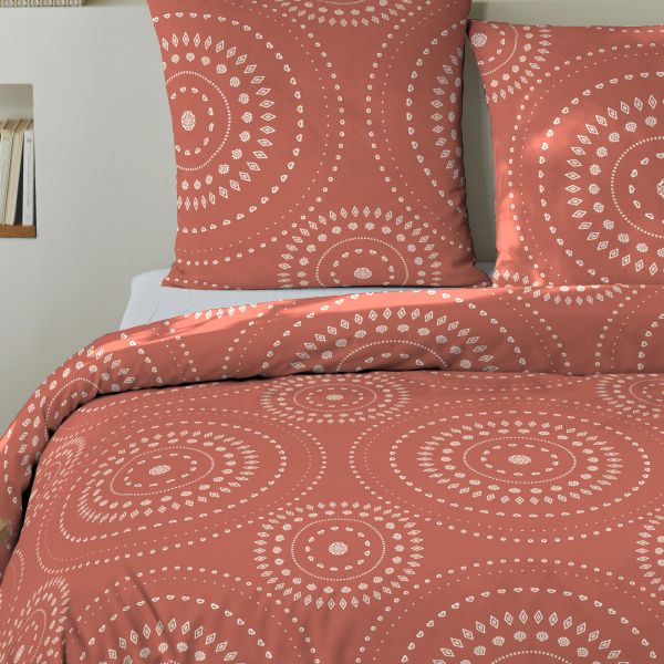 Housse de couette 220x240 cm + 2 taies 100% Coton 57 fils Zalya