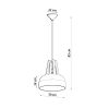 Suspension Acier Blanc/Noir E27 1 Casco