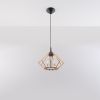 Suspension Bois Bois Naturel E27 1 Pompelmo