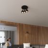 Plafonnier Acier Noir E27 3 Savar