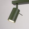 Plafonnier Acier Vert Olive GU10 3 Ring Line