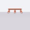 Plafonnier Acier Ocre Rouge GU10 3 Ring Line