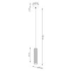 Suspension Aluminium Blanc GU10 1 Karbon