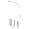 Suspension Aluminium Doré GU10 3 Karbon Line
