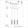 Suspension Aluminium Noir GU10 3 Karbon Line
