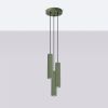 Suspension Aluminium Vert Olive GU10 3 Karbon
