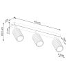 Plafonnier Aluminium Vert Olive GU10 3 Karbon Line