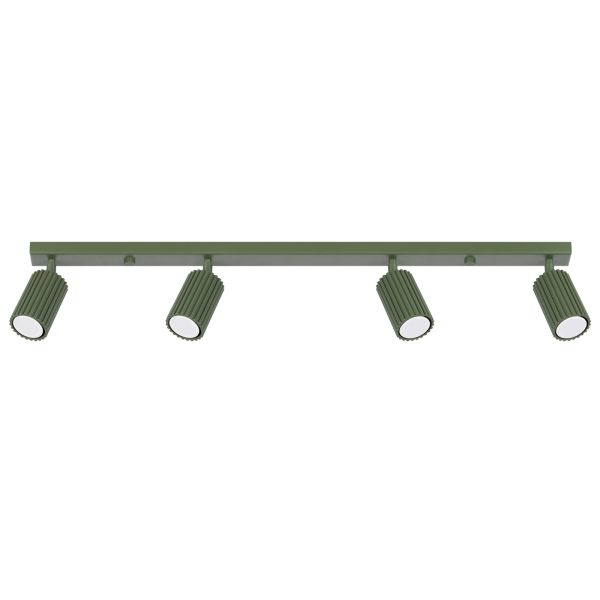 Plafonnier Aluminium Vert Olive GU10 4 Karbon Line