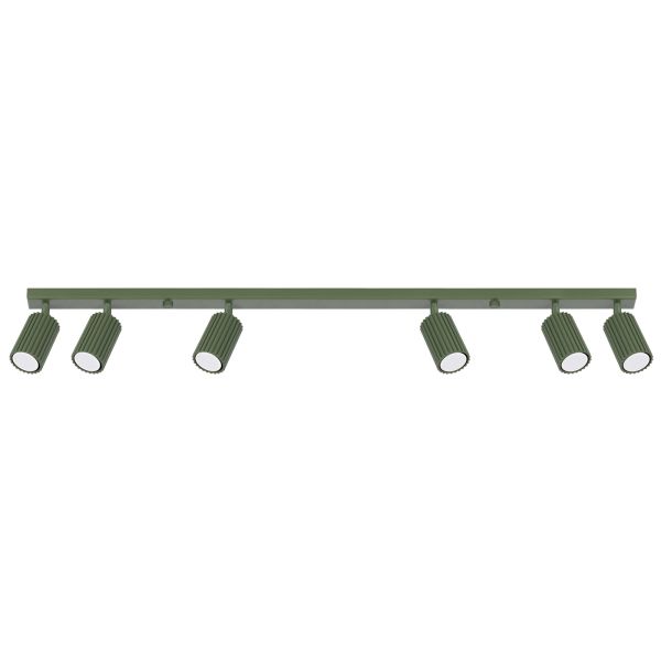 Plafonnier Aluminium Vert Olive GU10 6 Karbon
