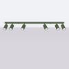 Plafonnier Aluminium Vert Olive GU10 6 Karbon
