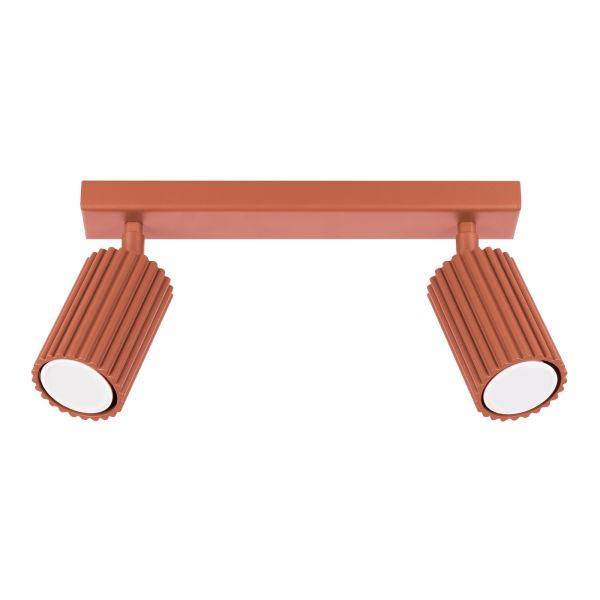 Plafonnier Aluminium Ocre Rouge GU10 2 Karbon
