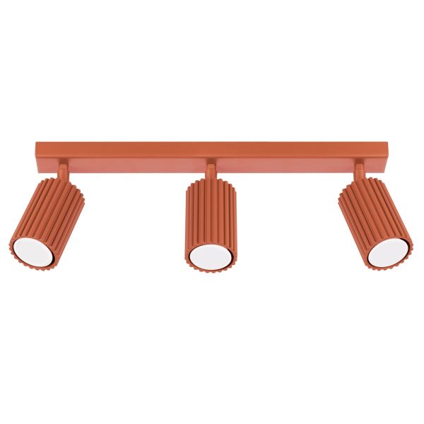 Plafonnier Aluminium Ocre Rouge GU10 3 Karbon Line