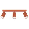 Plafonnier Aluminium Ocre Rouge GU10 3 Karbon Line