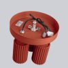 Plafonnier Aluminium Ocre Rouge GU10 3 Karbon