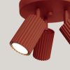 Plafonnier Aluminium Ocre Rouge GU10 3 Karbon